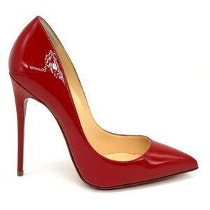 Christian Louboutin PIGALLE FOLLIES 120 Patent Heels Pumps Shoes Rouge De Mars